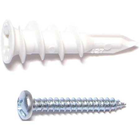 MIDWEST FASTENER E-Z Ancor Screw Anchor, Nylon, 50 lbs Tension Strength 23292